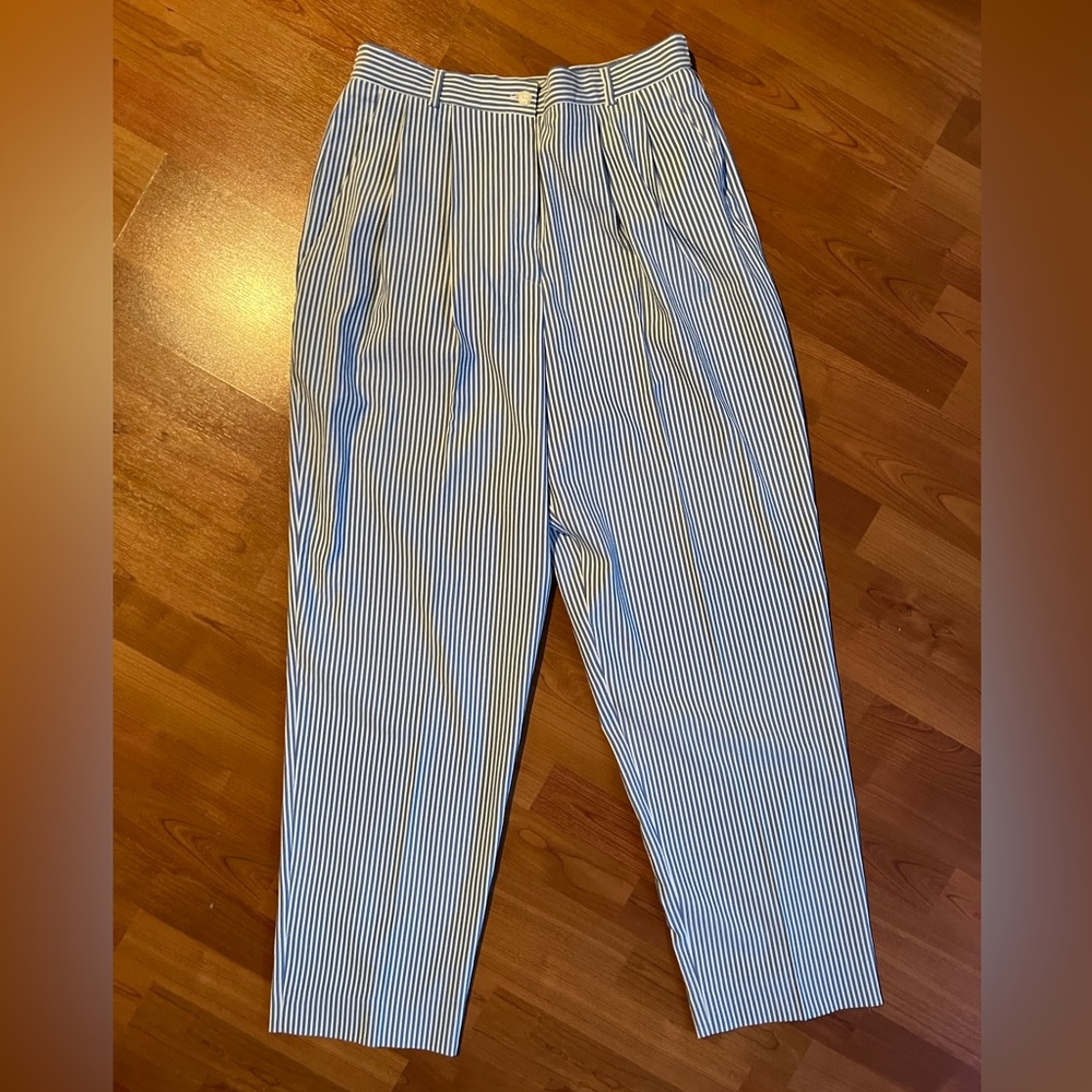 Vintage Norm Thompson Seersucker Striped Pants